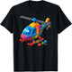 Master Builder Hélicoptère Blocs de construction Jouets pour garçons T-Shirt - T-Shirt | Black