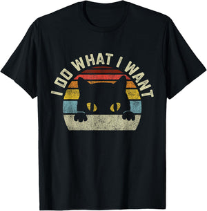 I Do What I Want Cat Men Women Girls Kids T-Shirt - T-Shirt | Black