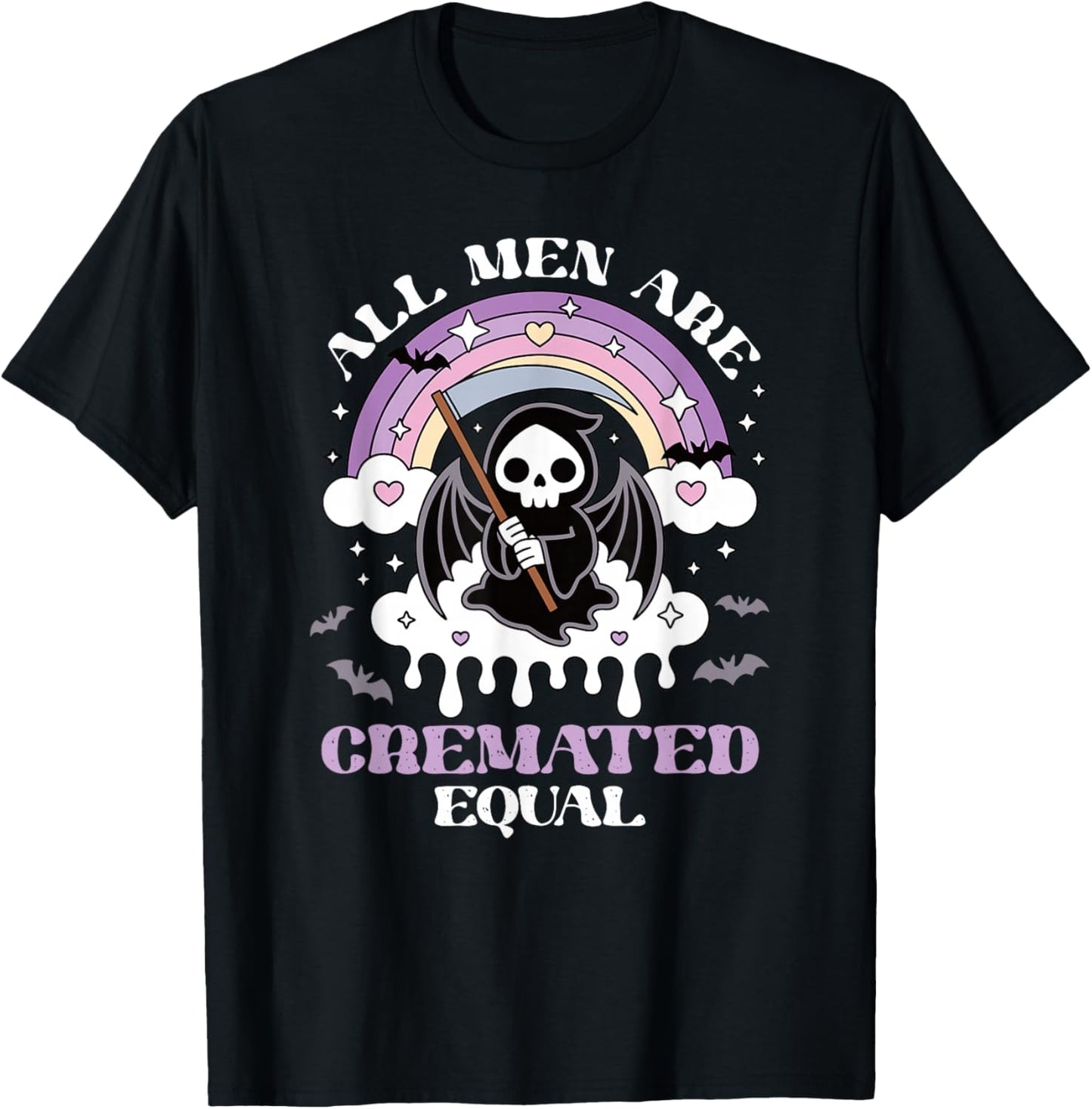 All Men are Cremated Equal Pastel Goth T-Shirt - T-Shirt | Black