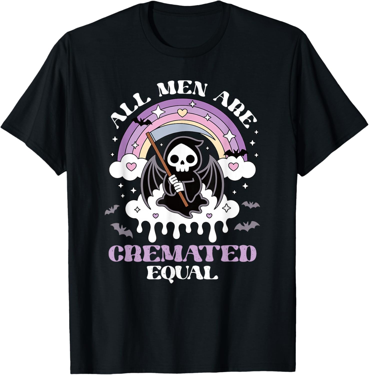 All Men are Cremated Equal Pastel Goth T-Shirt - T-Shirt | Black