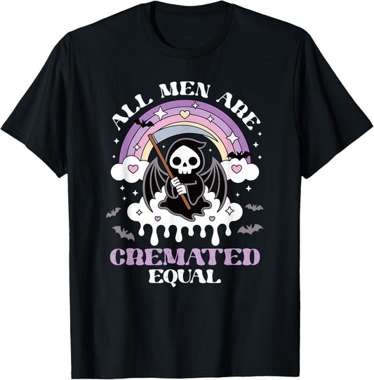 All Men are Cremated Equal Pastel Goth T-Shirt - T-Shirt | Black