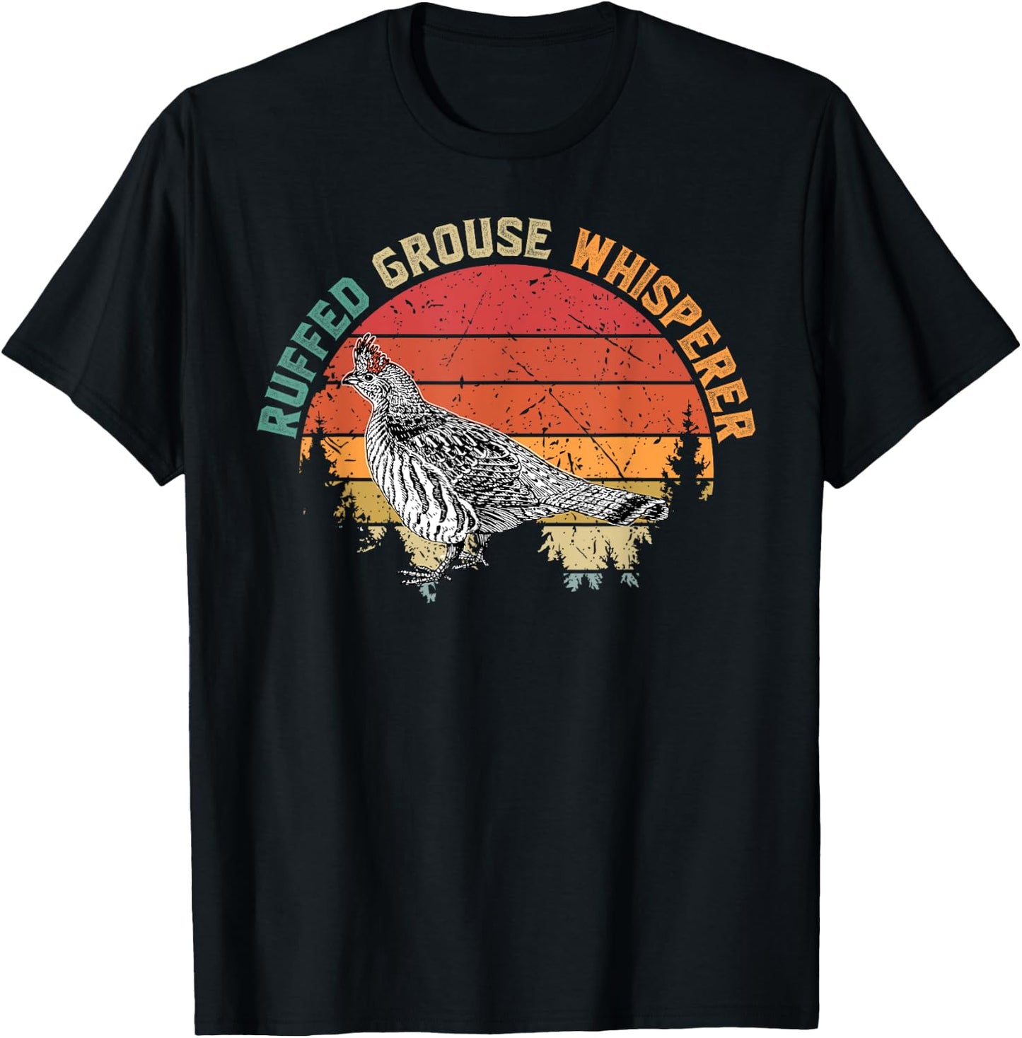 Ruffed Grouse Whisperer Funny Ruffed Grouse gift T-Shirt - T-Shirt | Black
