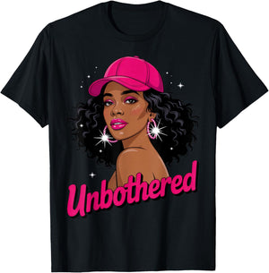 Unbothered Black Woman African American Afro Queen T-Shirt - T-Shirt | Black