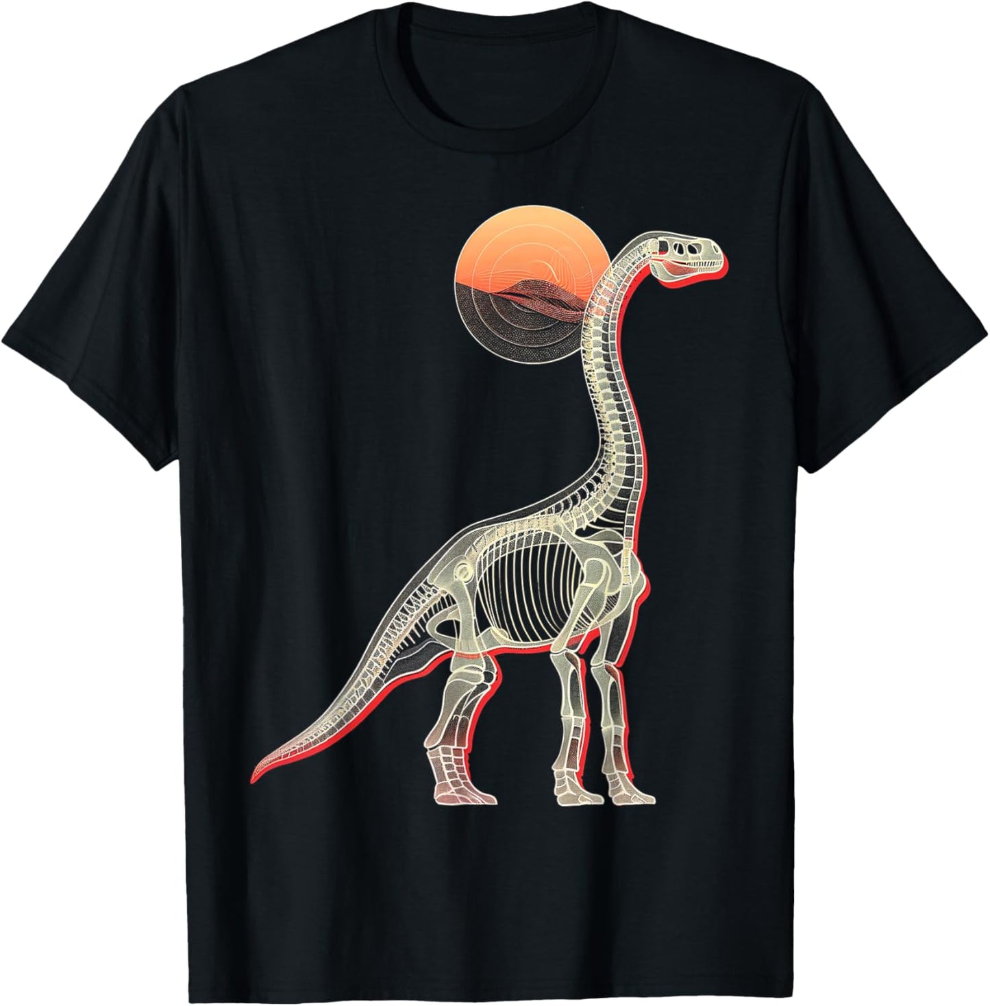 Iguanodon Dinosaur Motif Skeleton Art Iguanodon T-Shirt - T-Shirt | Black