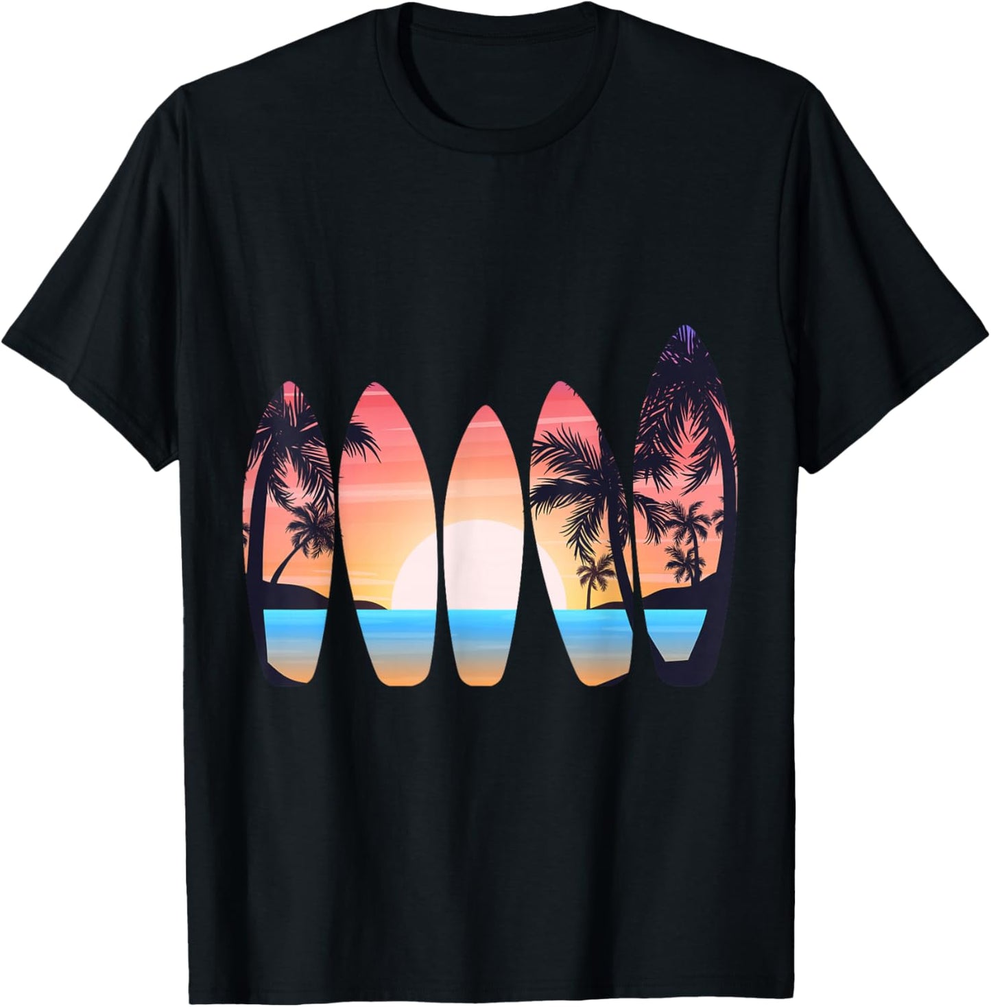 Vintage Classic Retro Surfboarder Surfer Surfing Surfboard T-Shirt - T-Shirt | Black