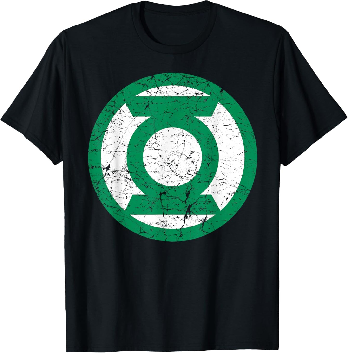 DC Green Lantern Logo Distressed T-Shirt - T-Shirt | Black