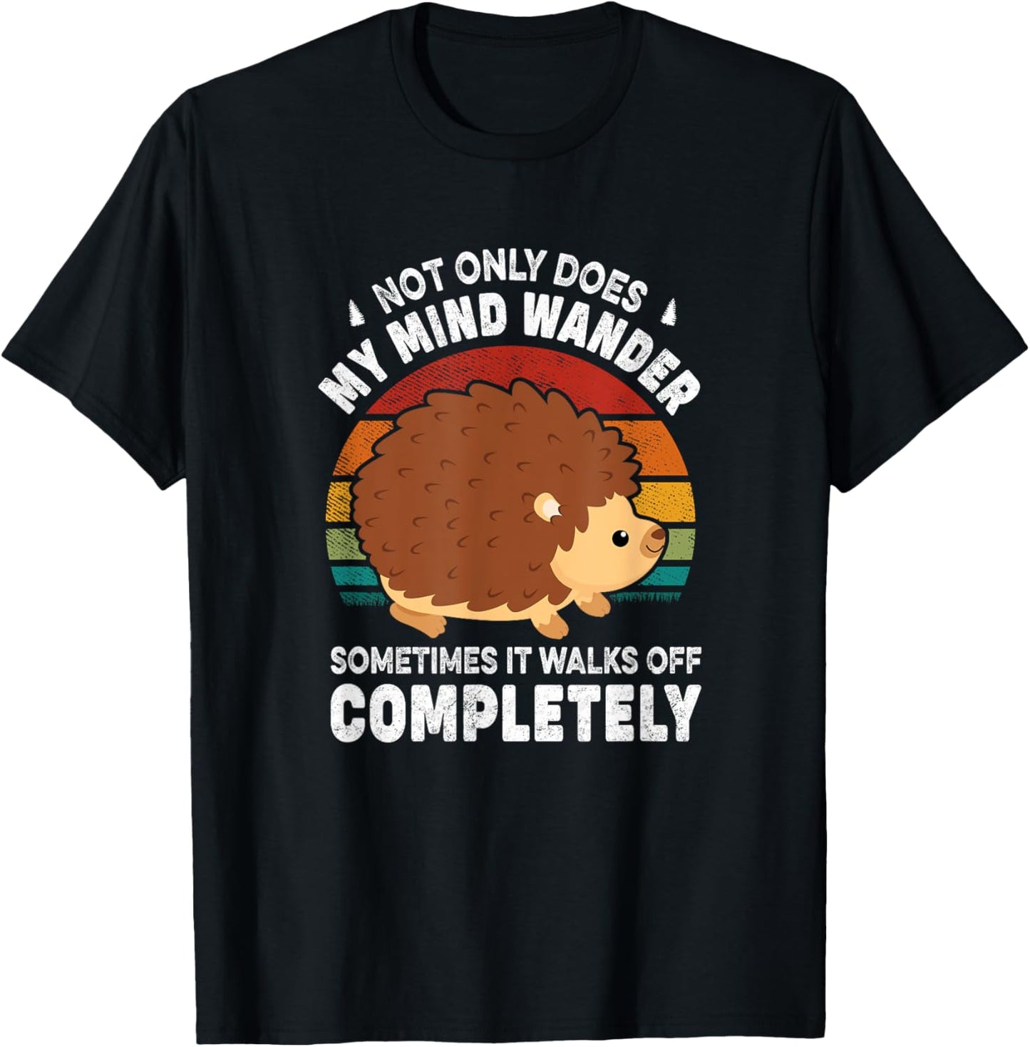 Funny Hedgehog Design Women Hedgehogs Lover T-Shirt - T-Shirt | Black