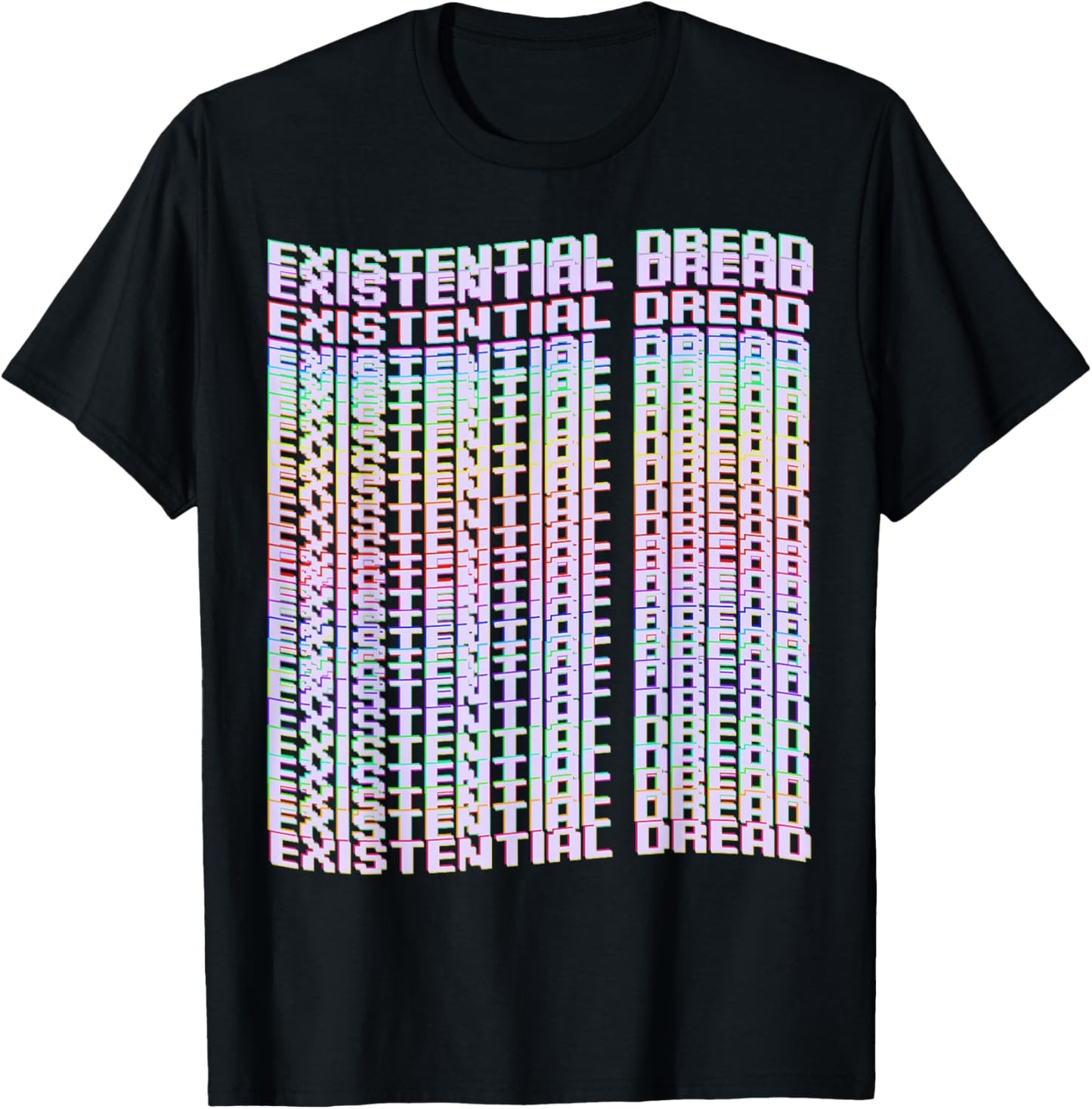 Existential Dread Vaporwave Streetwear Aesthetic Cyberpunk T-Shirt - T-Shirt | Black