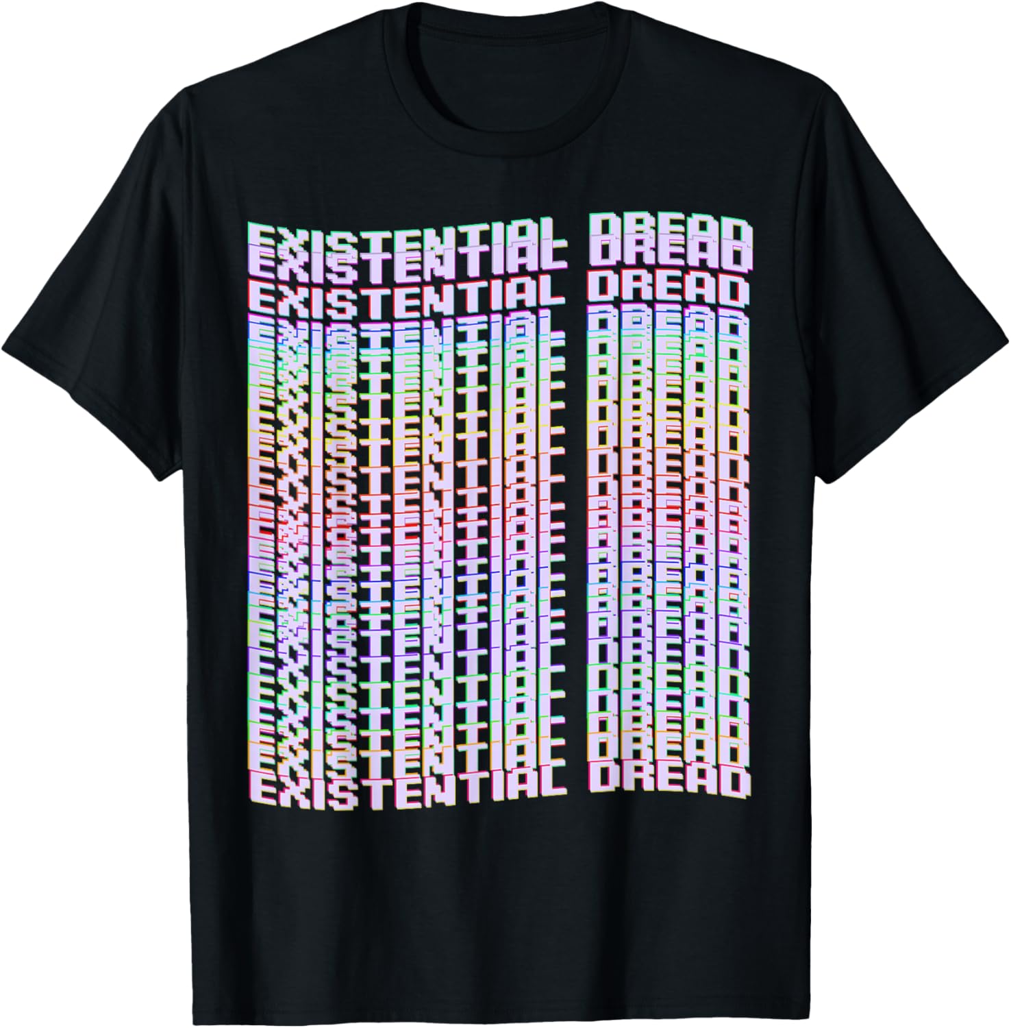 Existential Dread Vaporwave Streetwear Aesthetic Cyberpunk T-Shirt - T-Shirt | Black