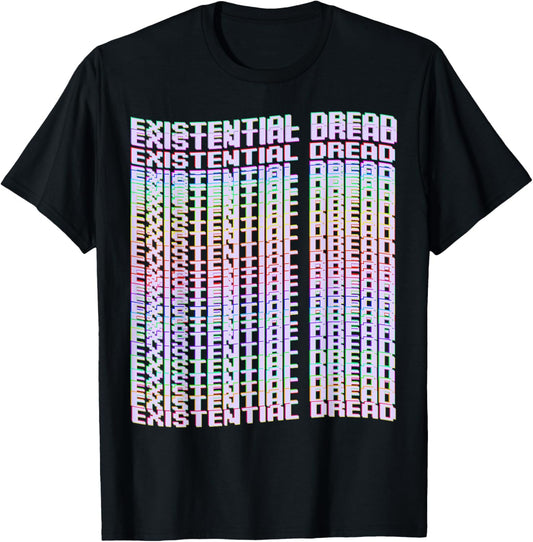 Existential Dread Vaporwave Streetwear Aesthetic Cyberpunk T-Shirt - T-Shirt | Black