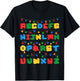 Alphabet Christmas Master Builder Building Block Brick T-Shirt - T-Shirt | Black