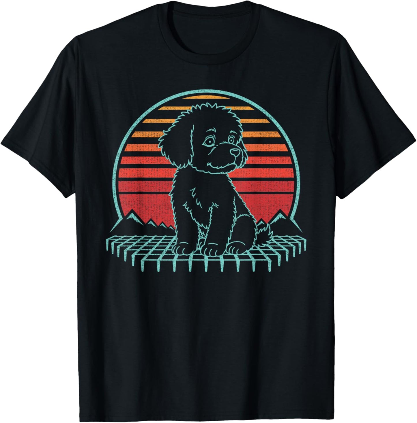 Bichon Frise Lover Dog Owner Retro Vintage 80s T-Shirt - T-Shirt | Black