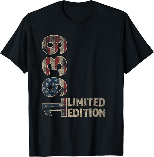 86th Birthday Gift men Vintage born 1939 turning 86 Year Old T-Shirt - T-Shirt | Black