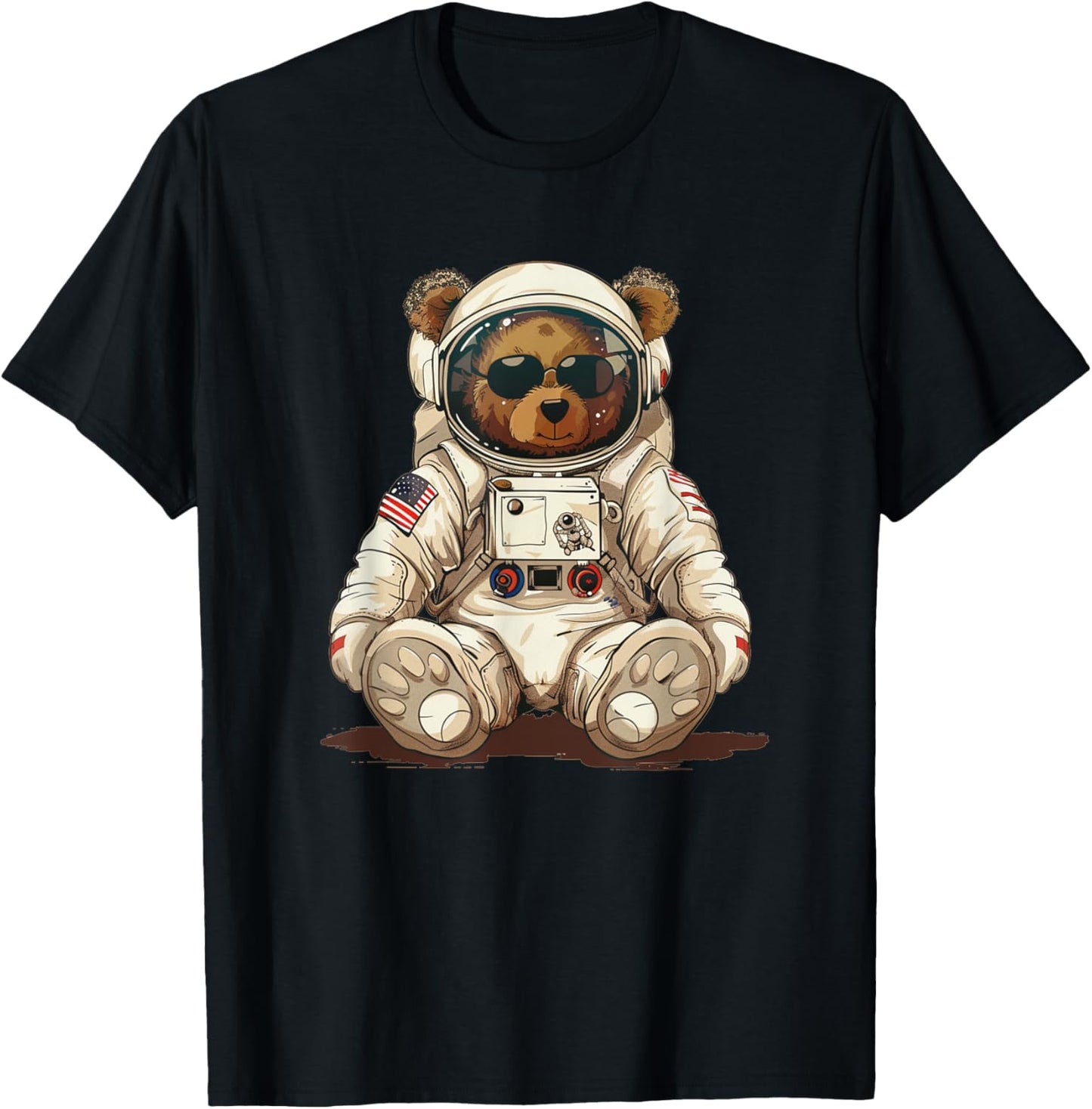 Cool Astronaut Teddy Bear Costume for Boys and Girls T-Shirt - T-Shirt | Black