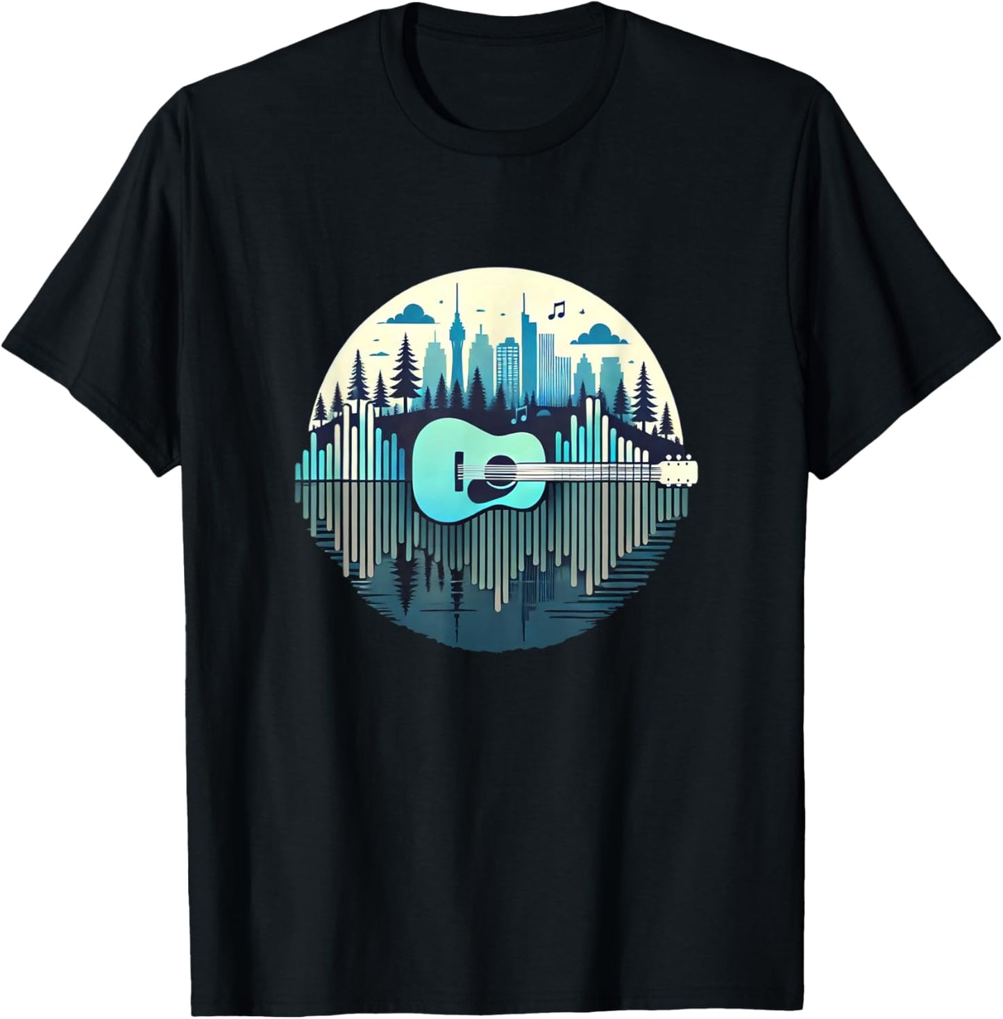 guitar man gift guitarist , Black, S T-Shirt - T-Shirt | Black