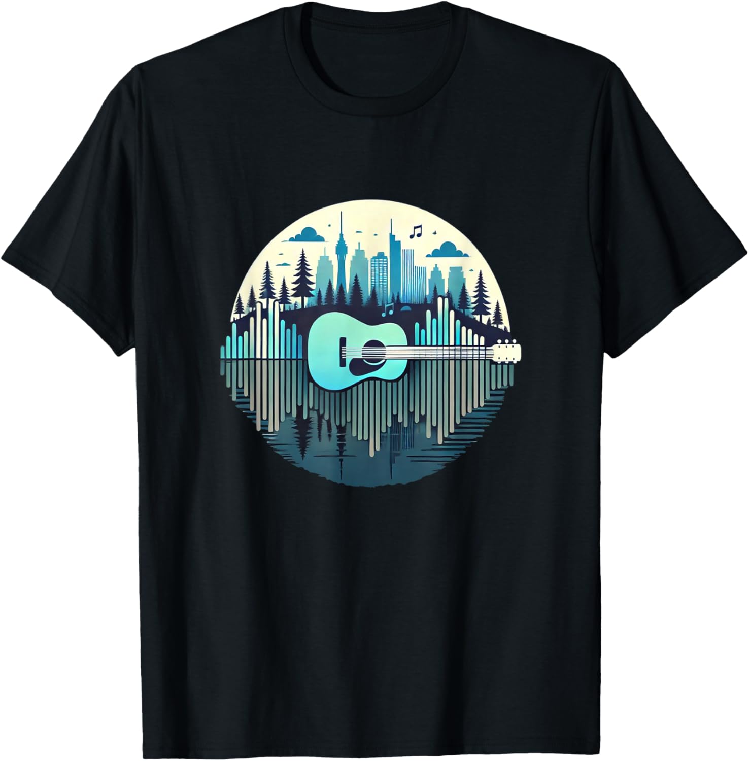 guitar man gift guitarist , Black, S T-Shirt - T-Shirt | Black