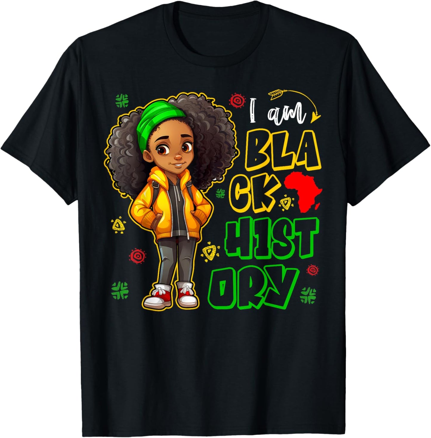 I Am Black History Month Teens Kids Girls African American T-Shirt - T-Shirt | Black
