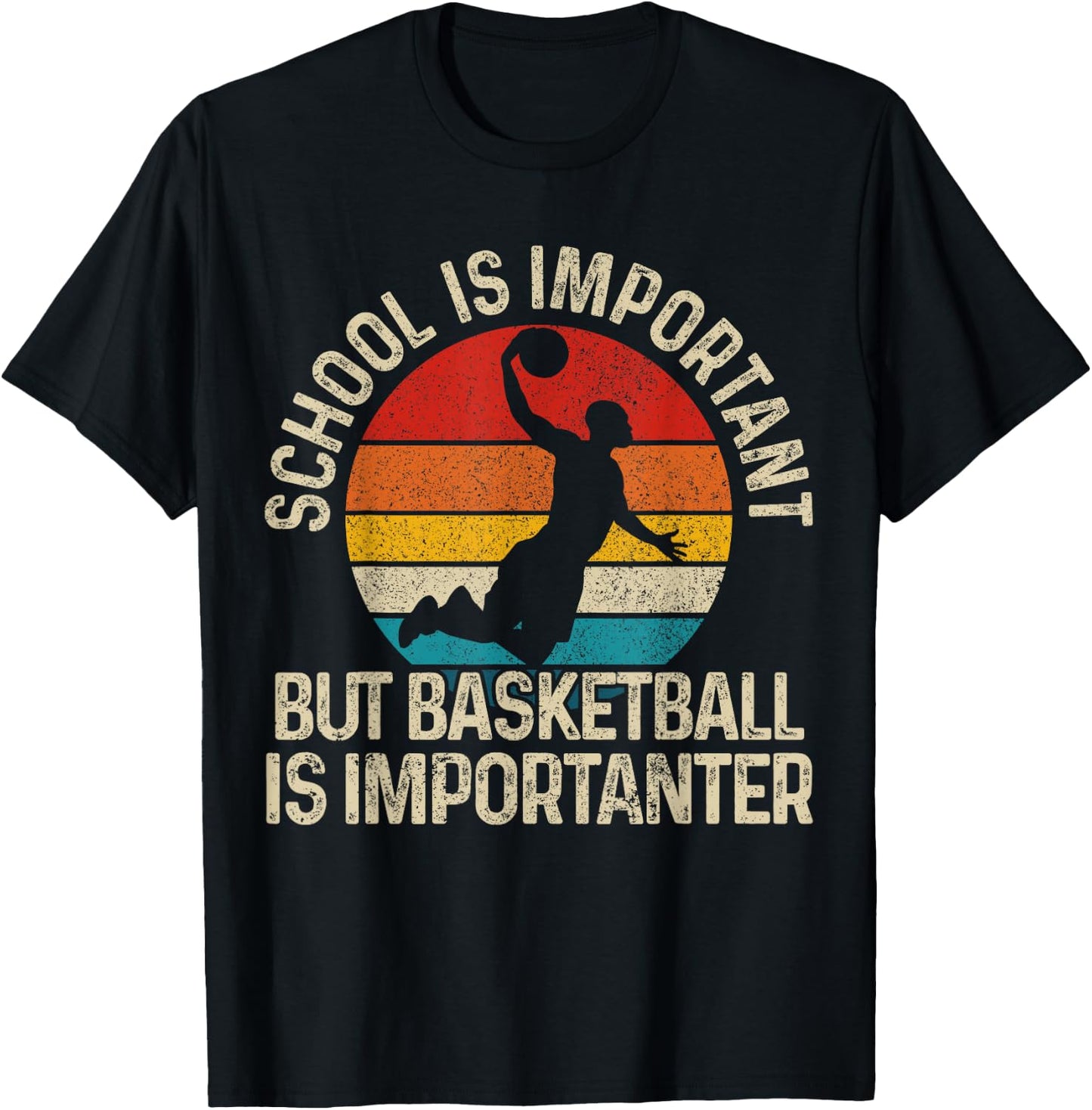Basketball Vintage Saying Funny Gift T-Shirt - T-Shirt | Black