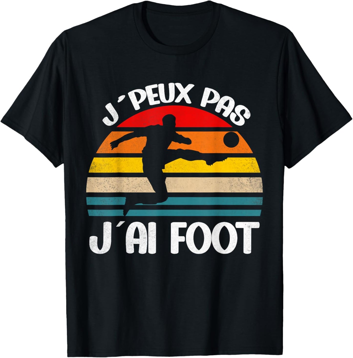 J´Peux Pas J´Ai Football For Children Boys , Black, S T-Shirt - T-Shirt | Black