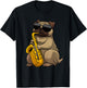 Cute Saxophone Design Women Saxophone Band Player T-Shirt - T-Shirt | Black