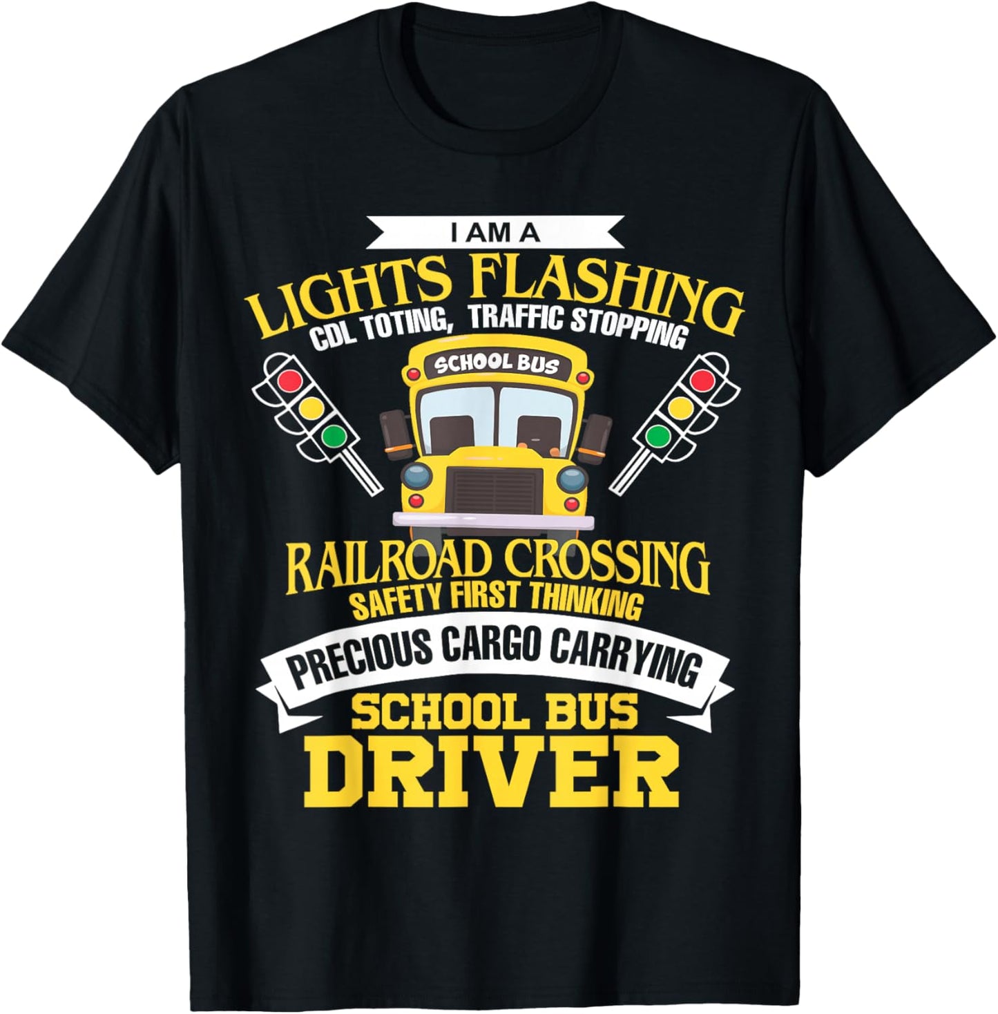 Im A School Bus Driver School Bus Driver Men Women Kids Gift T-Shirt - T-Shirt | Black