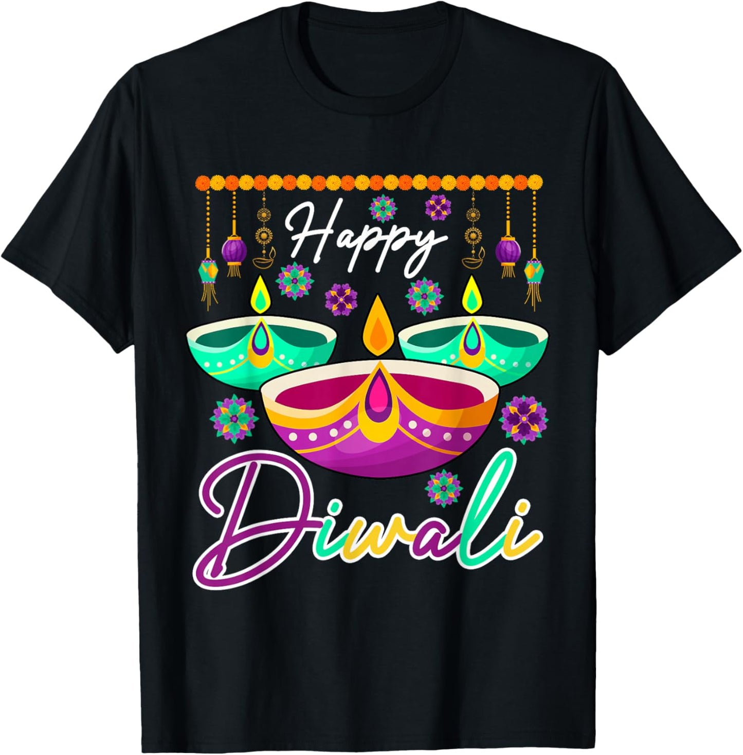 Happy Diwali Funny Festival Proud Indian Matching Family T-Shirt - T-Shirt | Black
