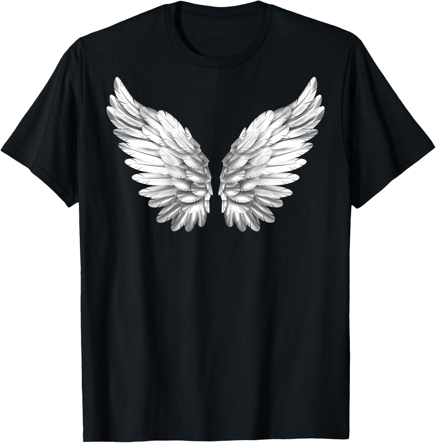 White Wings Freedom Guardian & Women Angel T-Shirt - T-Shirt | Black