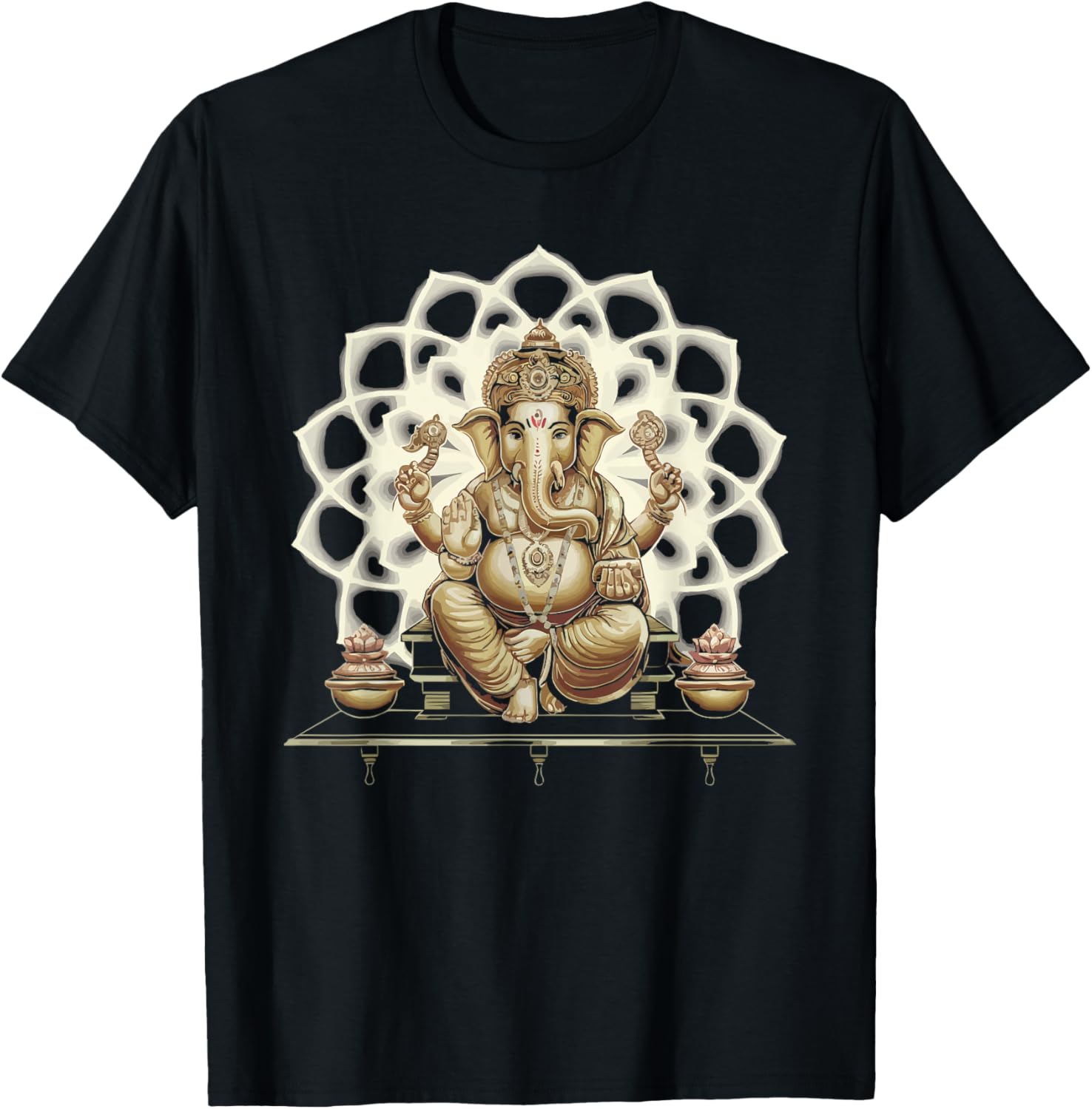 Ganesh Chaturthi Hindu Festival Elephant Lord Ganesha T-Shirt - T-Shirt | Black