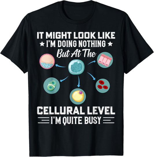 It Might Look Like I'm Doing Nothing Funny Science T-Shirt - T-Shirt | Black