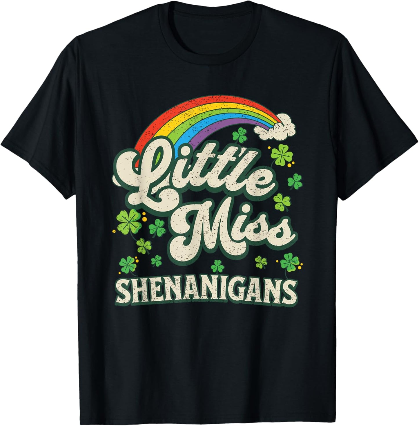 Little Miss Shenanigans St Patricks Day Girls and Women T-Shirt - T-Shirt | Black