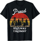 Funny Highway Engineer Shirts Job Title Professions T-Shirt - T-Shirt | Black