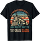 Goodbye Kindergarten To 1st Grade Summer Kids Vintage Train T-Shirt - T-Shirt | Black
