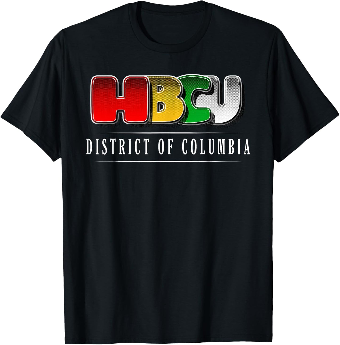 HBCU District of Columbia Pride African American Heritage T-Shirt - T-Shirt | Black