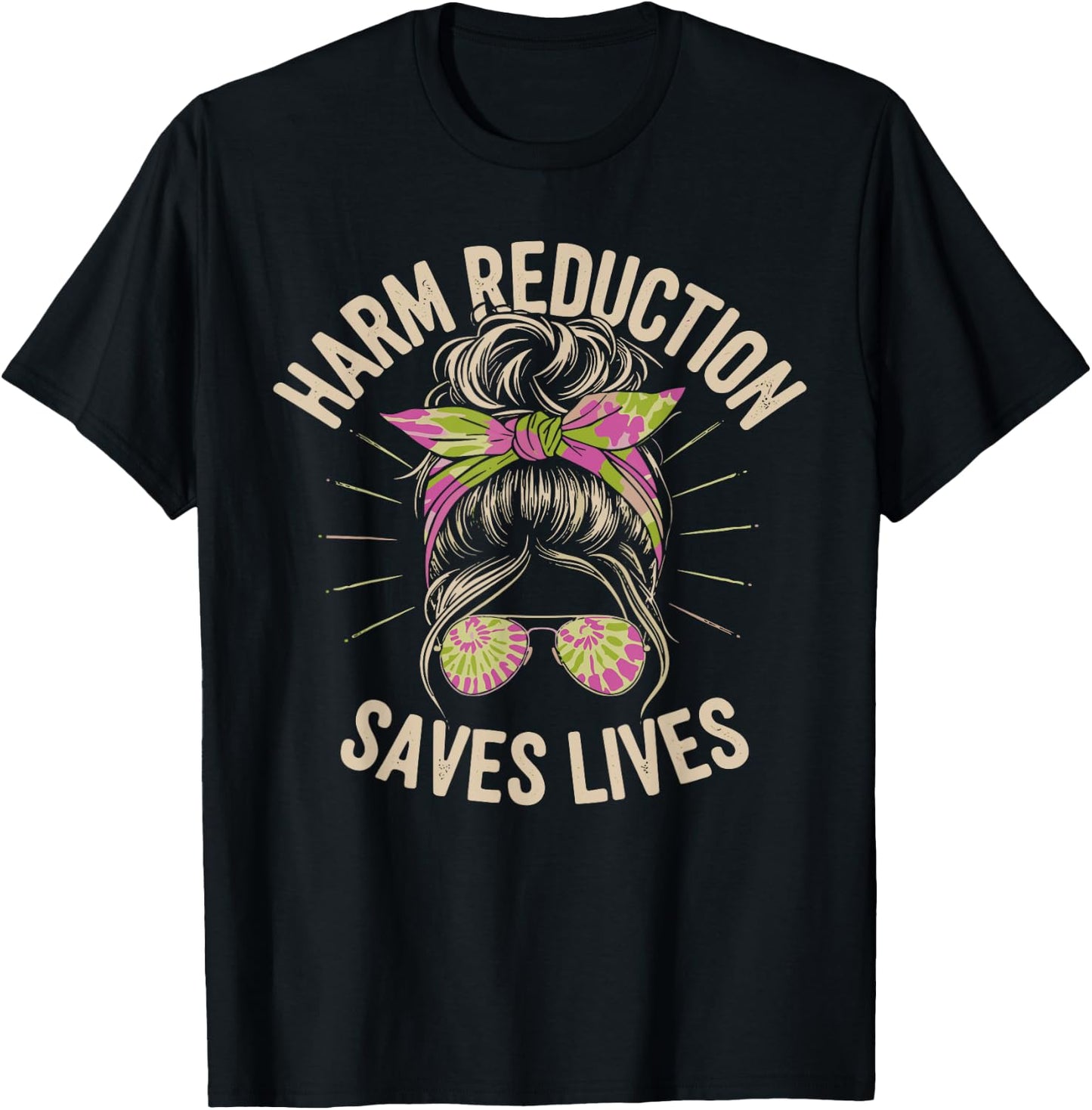 Harm Reduction Saves Lives Mental Health Awareness Month Men T-Shirt - T-Shirt | Black