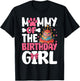 Mommy Of The Birthday Girl Dog Paw Birthday Party T-Shirt - T-Shirt | Black