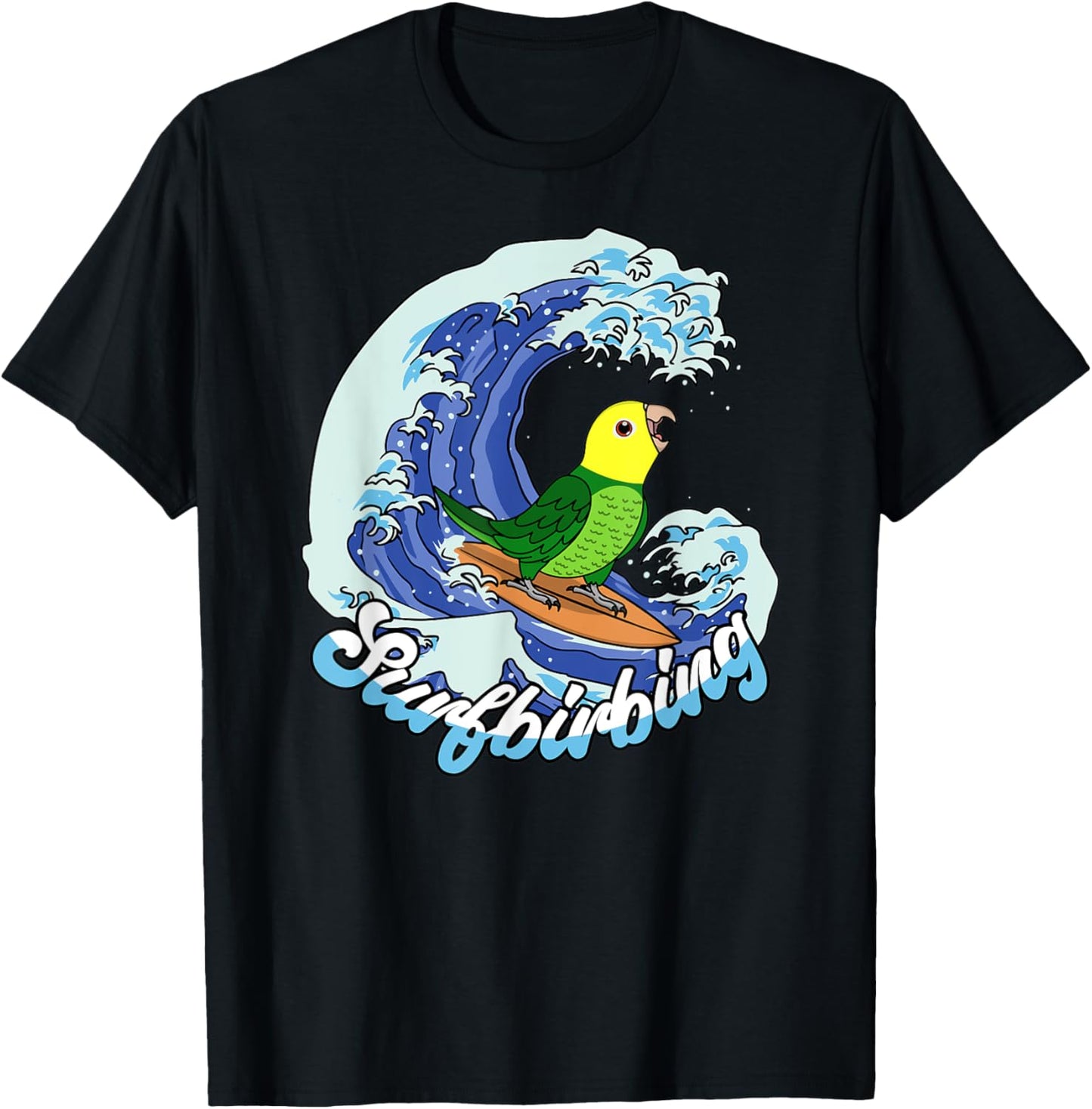 Surfbirbing Parrot I Double Yellow-headed Amazon T-Shirt - T-Shirt | Black