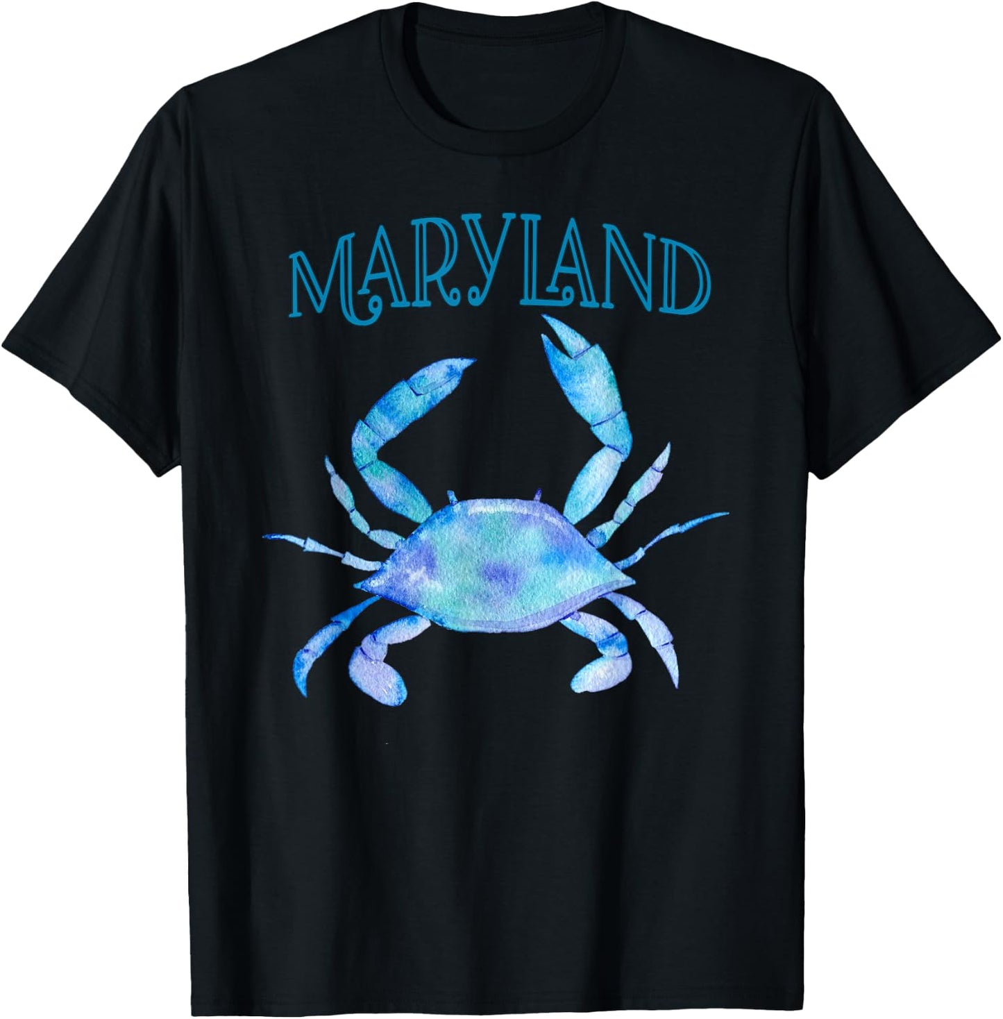 Maryland's Beautiful Chesapeake Bay Blue Crab - Maryland T-Shirt - T-Shirt | Black
