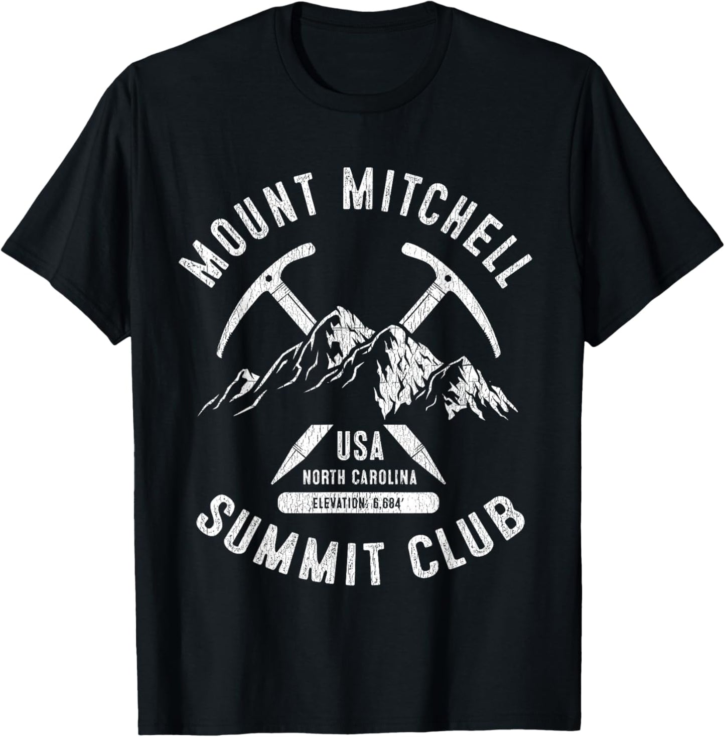 Mount Mitchell Summit Club I Climbed Mt Mitchell T-Shirt - T-Shirt | Black
