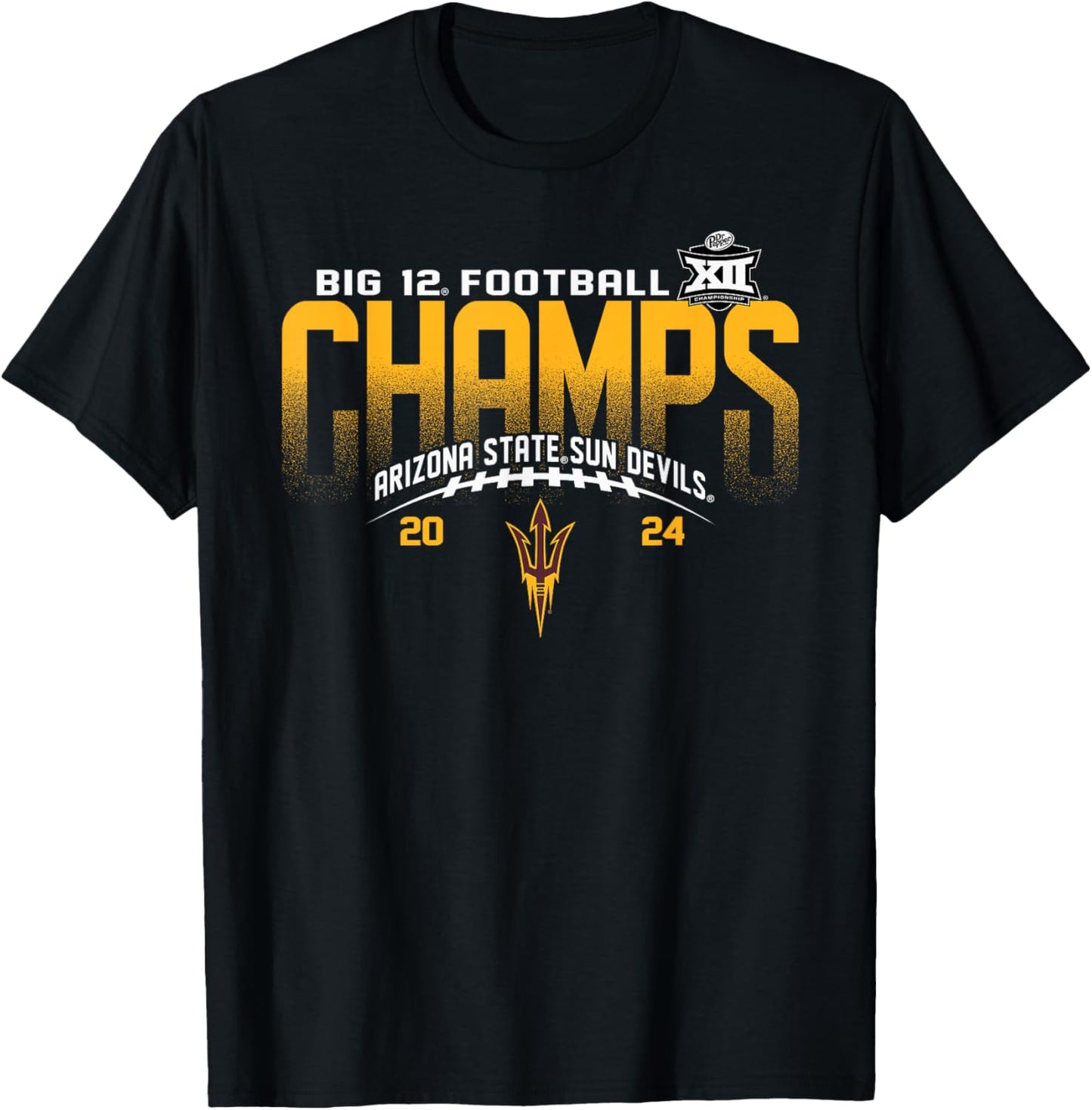 Arizona State Sun Devils Big 12 Champs 2024 Football Icon T-Shirt - T-Shirt | Black