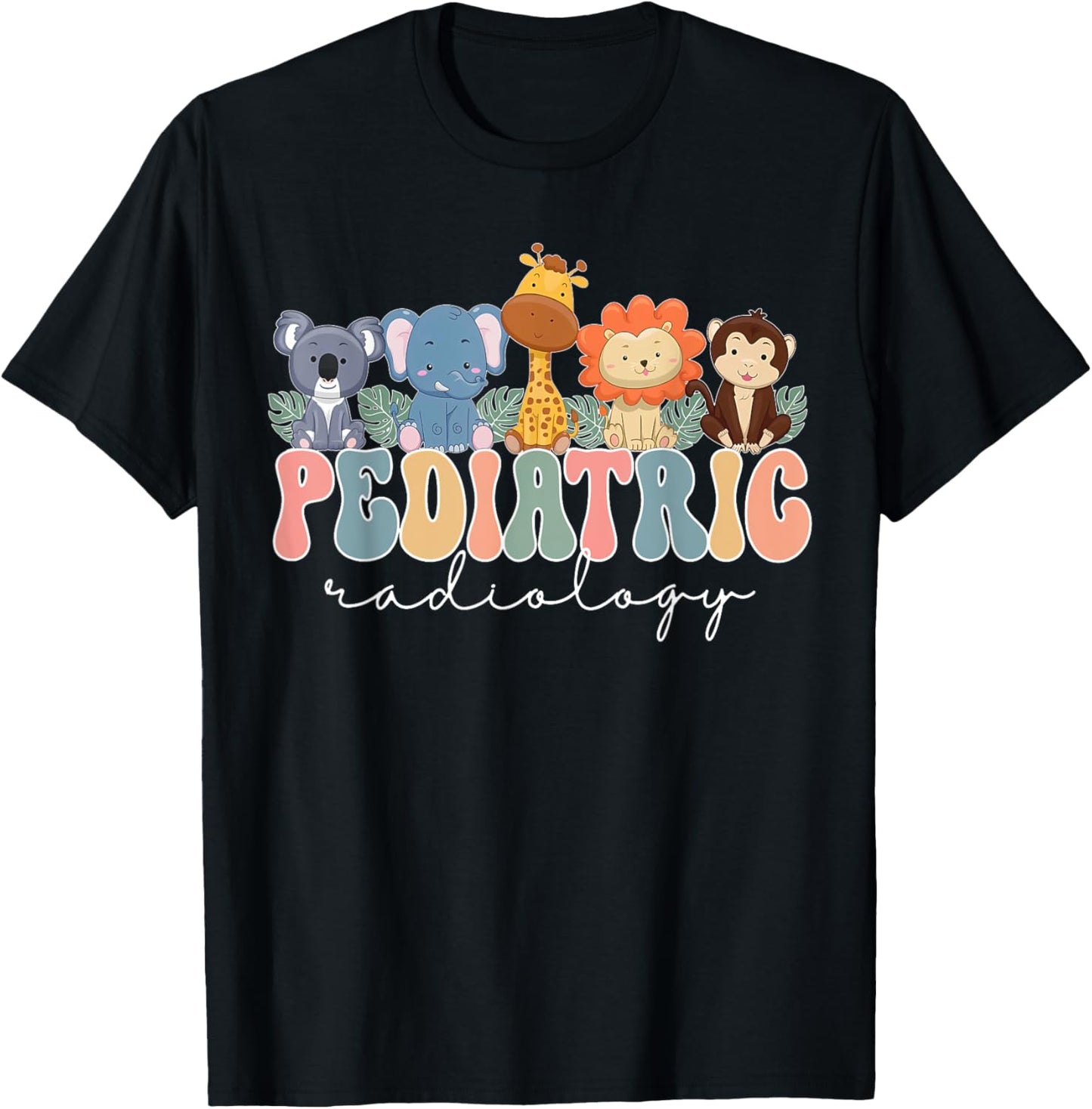 Pediatric Radiology Cute Animals Pediatric Radiologist X-ray T-Shirt - T-Shirt | Black