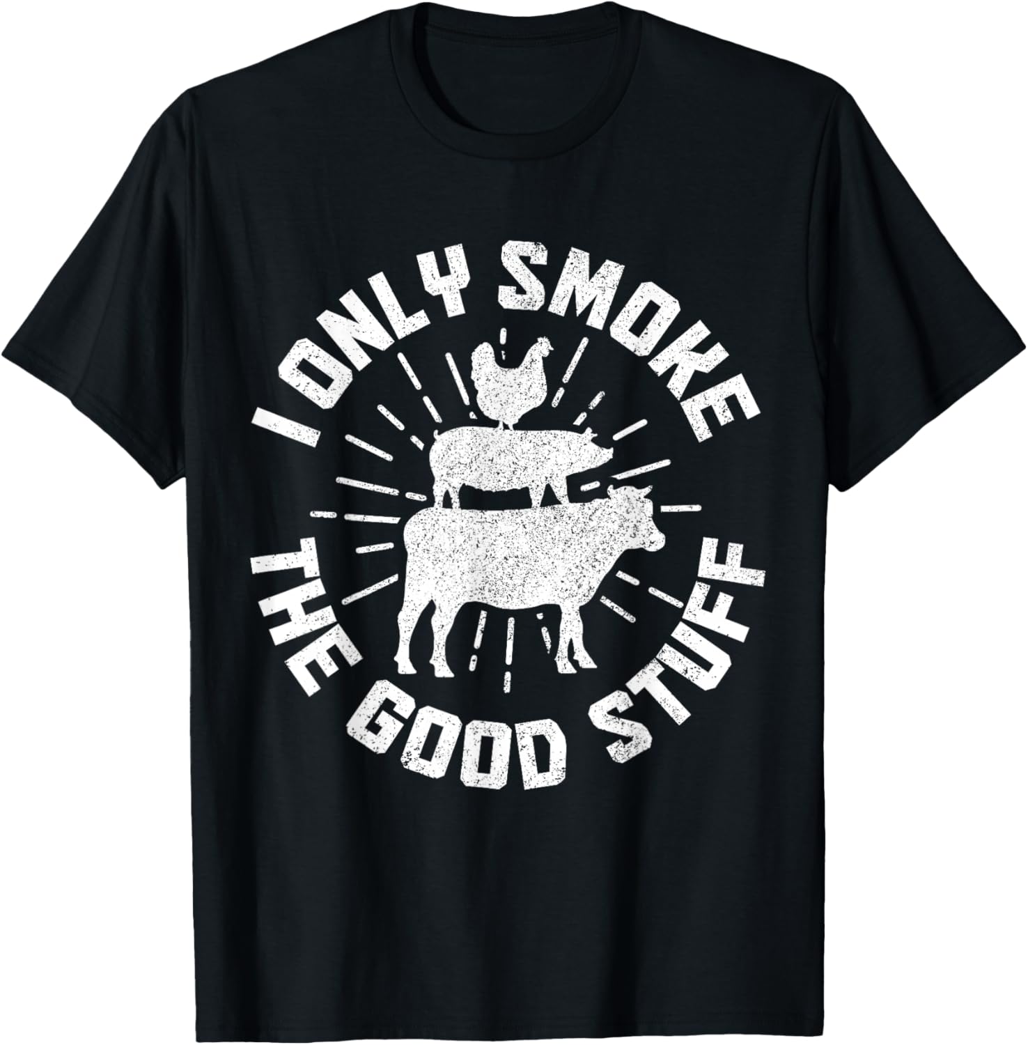 BBQ Meat Smoking Smoker Grill Grilling Chef Funny T-Shirt - T-Shirt | Black