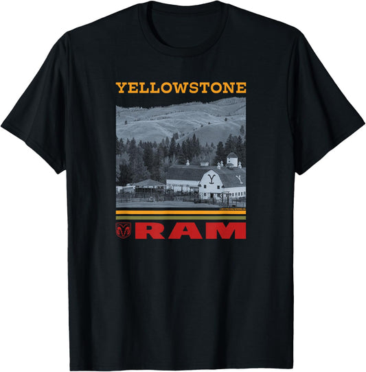 Yellowstone x Ram Trucks Scenic T-Shirt - T-Shirt | Black