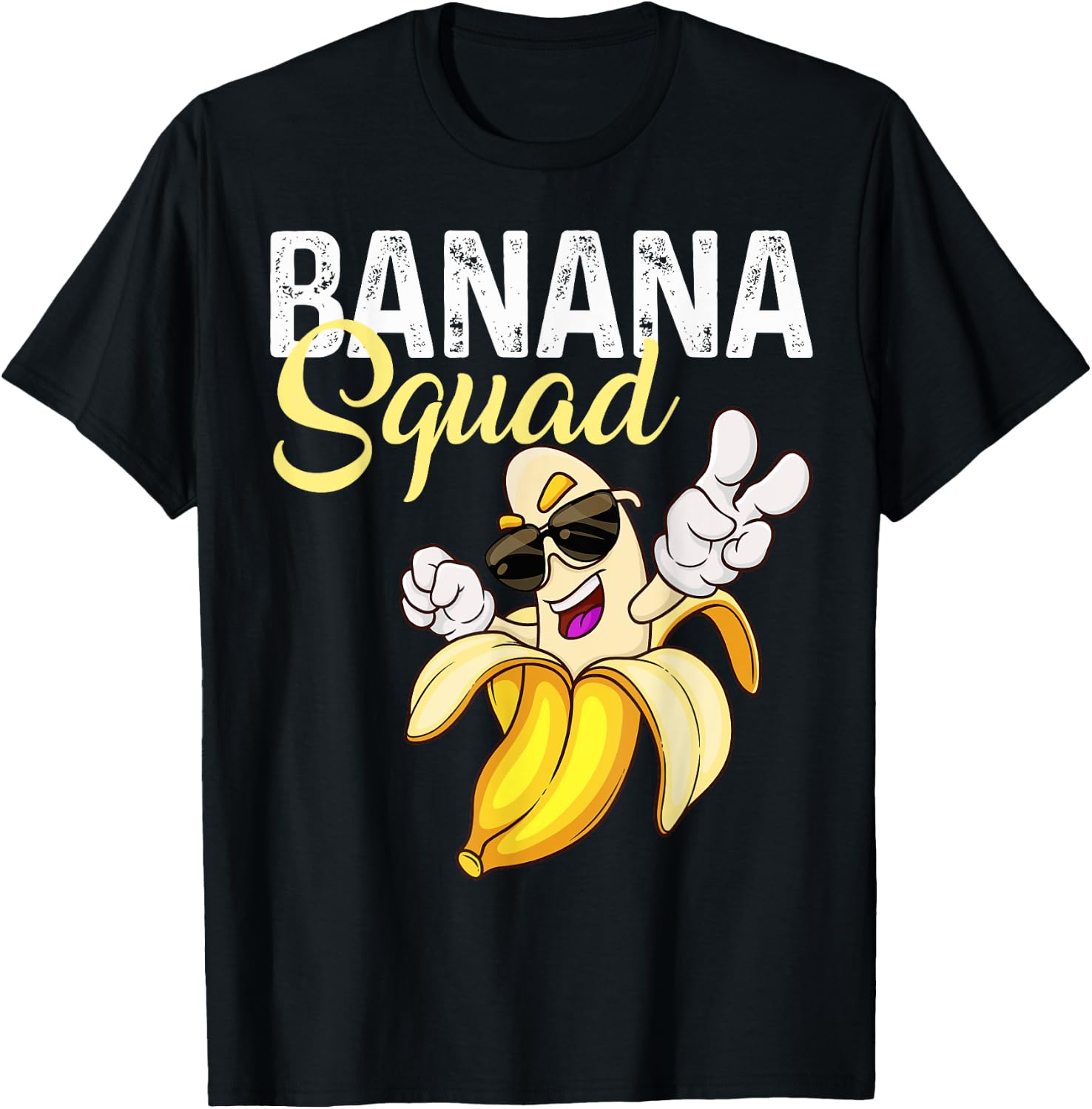 Cool Banana Squad Halloween Costume Banana Funny Team T-Shirt - T-Shirt | Black