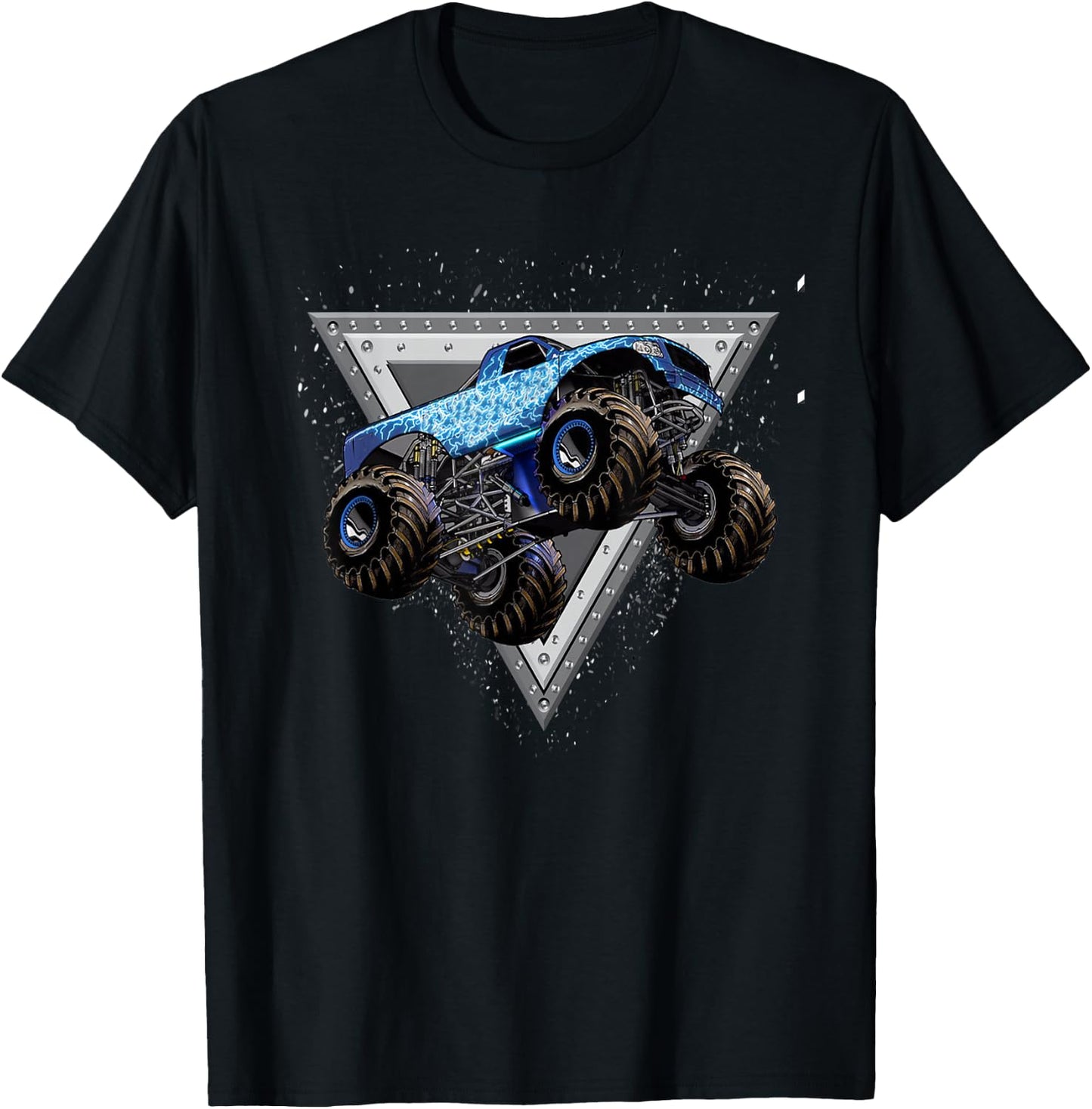 Monster Truck Shirt for Adults and Kids - Blue Truck T-Shirt - T-Shirt | Black