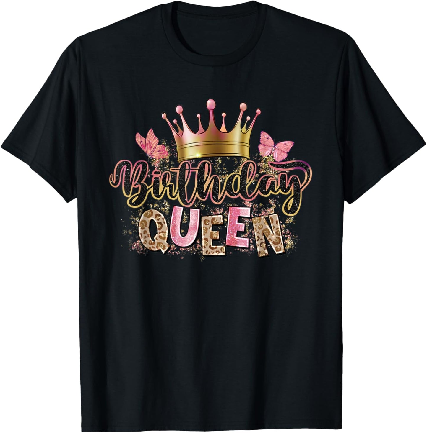 Birthday Queen Cool Couples Matching Birthday Party T-Shirt - T-Shirt | Black