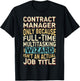Wizard Job Title Quote Funny Contract Manager T-Shirt - T-Shirt | Black