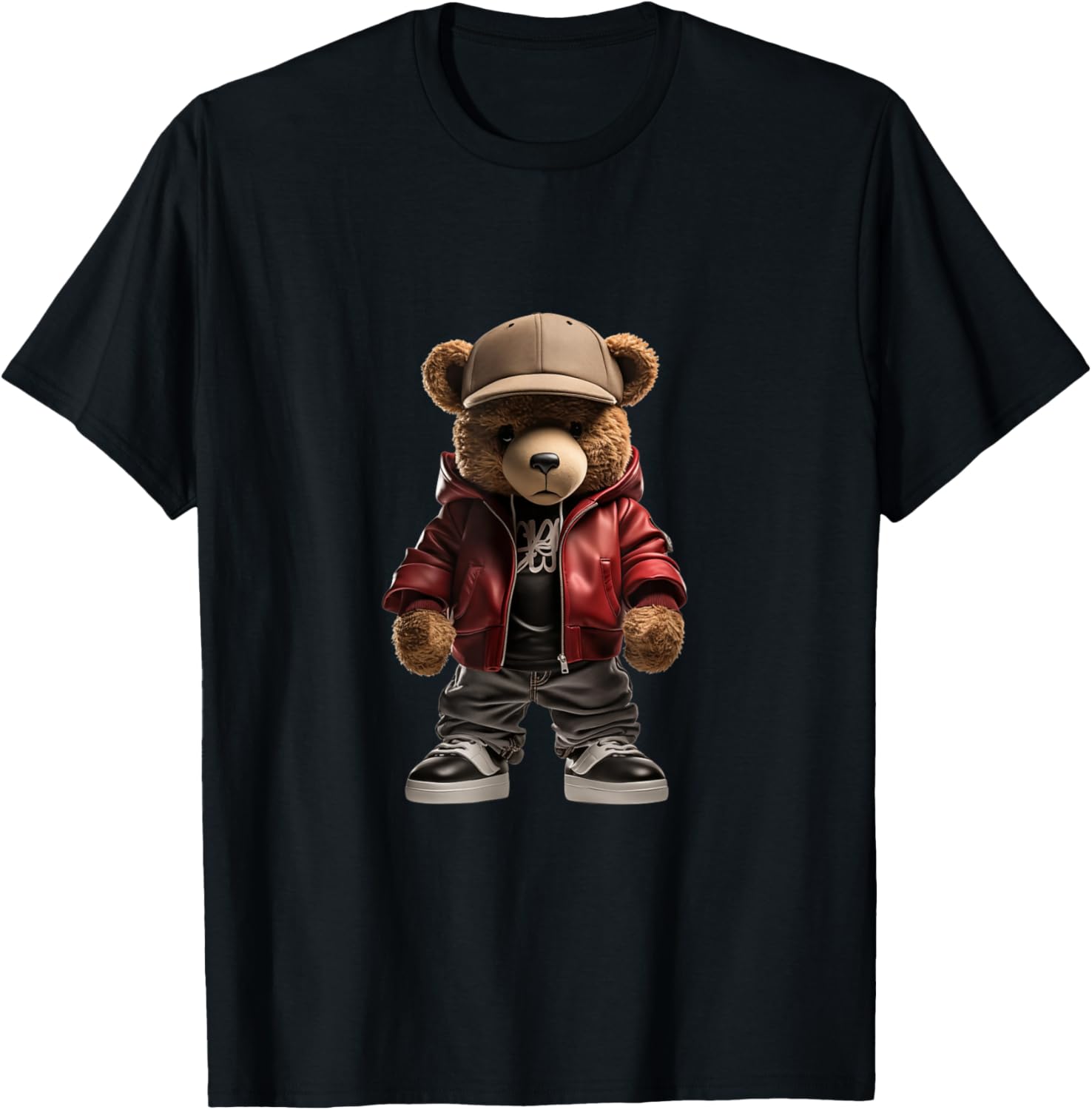 Urban hip hop novelty graphic teddy bear T-Shirt - T-Shirt | Black
