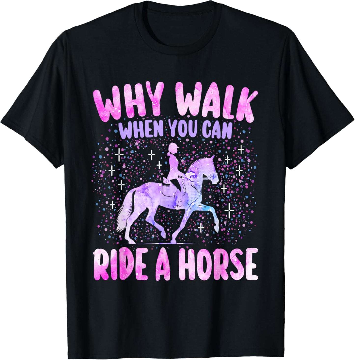 Humour Fille Équitation Cheval Femme Cavalière T-Shirt - T-Shirt | Black