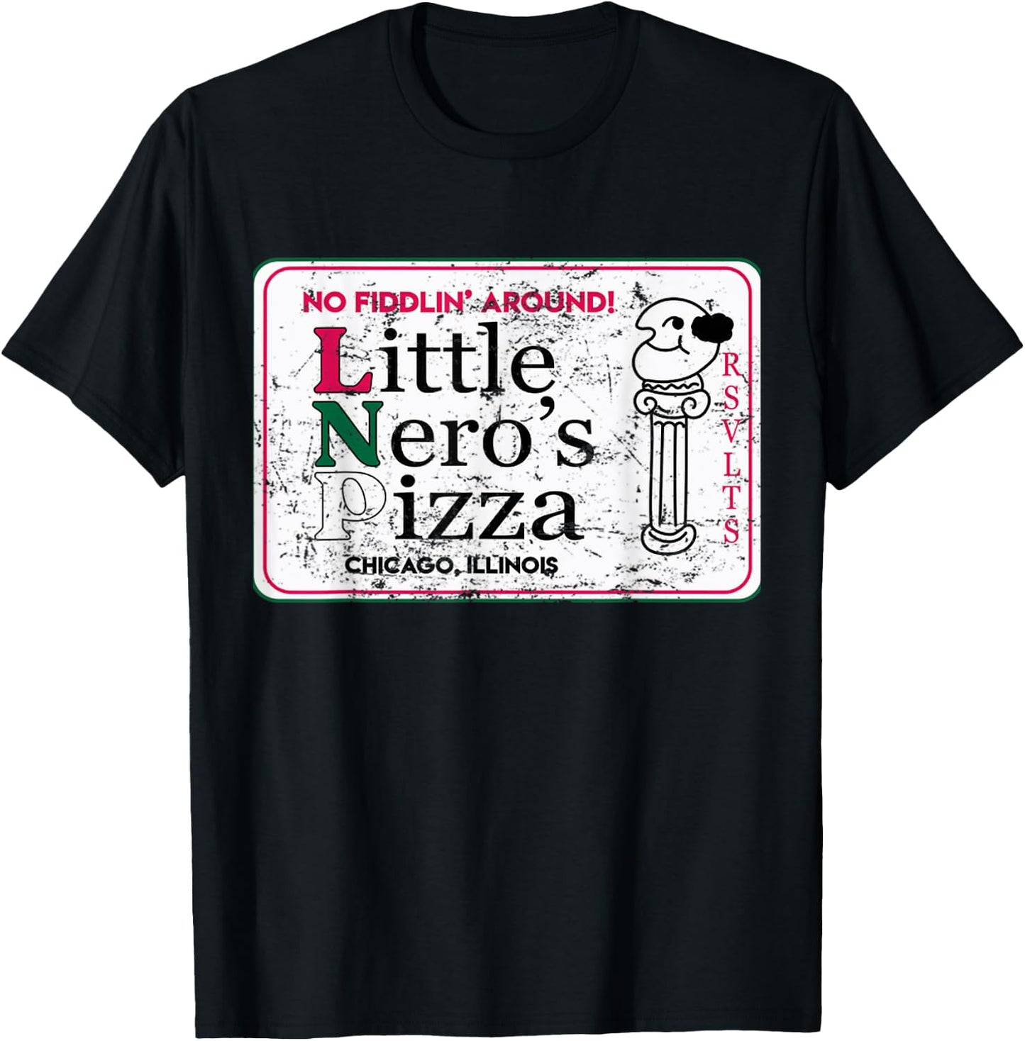 Christmas Little 90s Neros Pizza T-Shirt - T-Shirt | Black
