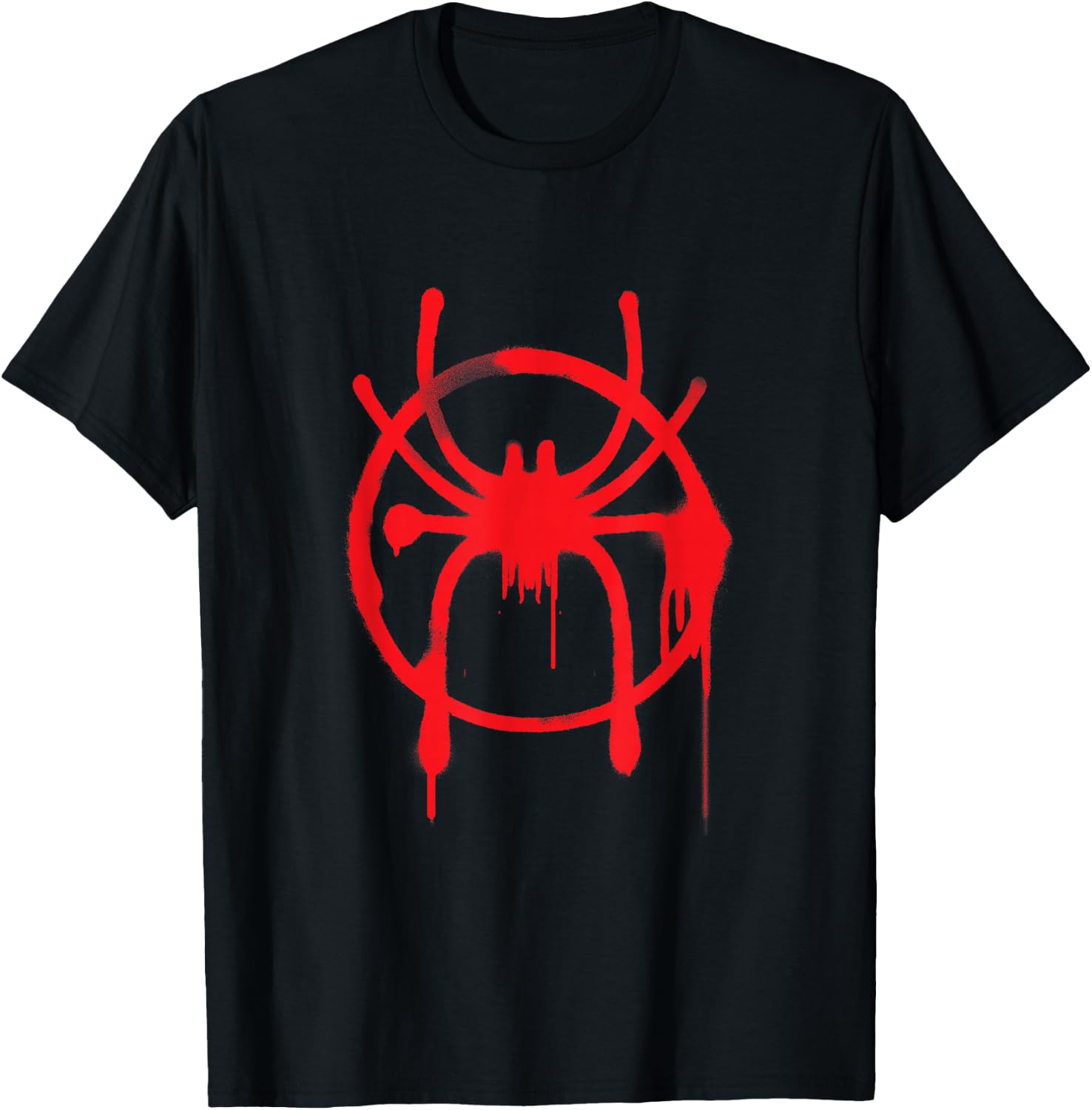 Marvel Spider-Man Into The Spider-Verse Red Icon Small T-Shirt - T-Shirt | Black